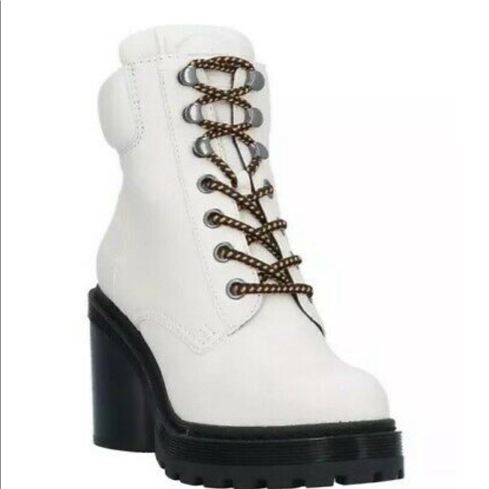 Marc Jacobs Leather Lace Up Ankle Combat Boots